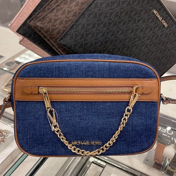 Michael Kors Jet Set Item Large East West Zip Chain Crossbody XBody 
Indigo - Picture 3 of 16